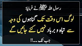 Hadees Mubarak In Urdu | Hades | لوگ اس وقت تک گناہوں کی وجہ سے تباہ و برباد نہیں کئے جائیں گے