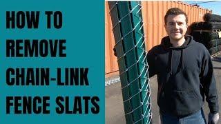 Slatted Chain Link Fence, How To Remove Slat Sections