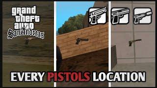 Pistols spawning location in the entire map in GTA SAN ANDREAS