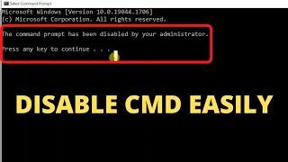 How To Disable Command Prompt CMD in Windows 10/11/8