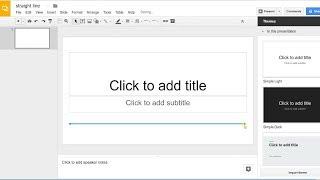 Google Slides - How to Draw a Straight Line