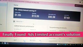 Finally Found Ads Limited Account Solution - Admob ads limited account problem - 14 May 2021