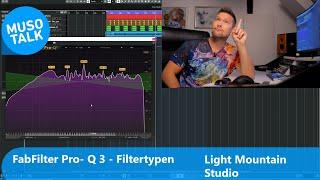 VST Plug in:  FabFilter Pro-Q3 der EQ und die verschiedenen Filtertypen