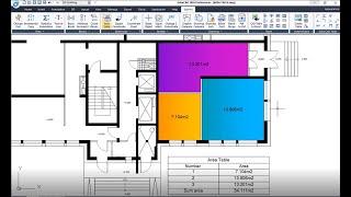 Table des surfaces avec GstarCAD avec AREATABLE FR2