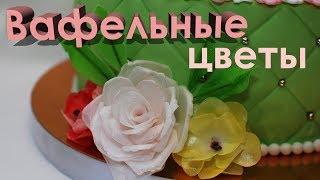 Цветы из вафельной бумаги. Розы из вафельной бумаги. Вафельные розы.