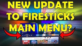  FIRST LOOK: New Update To Firestick Main Menu Screen (New Icon Bar Layout) 