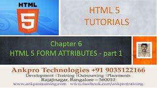 HTML 5 - Chapter 6 - HTML 5 form attributes (autocomplete, autofocus, list, max, min, multiple)