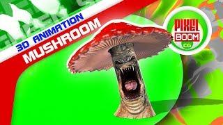 Green Screen Mushroom Monster - 3D Animation PixelBoomCG