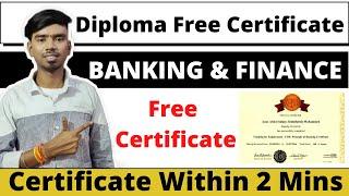 Diploma Free Certificate | Banking & Finance Free Certificate