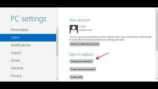How to change your Windows password in Windows 8