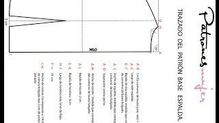Curso de patrones: Como hacer trazado del patrón base espalda:Diy