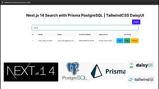 Next.js 14 Search with Prisma PostgreSQL | TailwindCSS DaisyUI