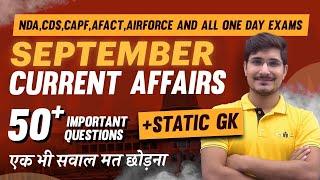 SEPTEMBER 2024 CURRENT AFFAIRS | SEPTEMBER MONTHLY CURRENT AFFAIRS | JATIN SIR | NDA 1 2025