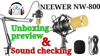NEEWER NW-800 Condenser Microphone Kit for Studio..   ️ unbox, preview and sound checking !! ️️