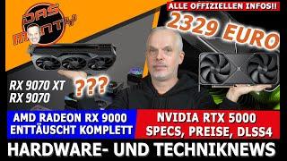 Nvidia RTX 5000 8x faster + 2329 EURO | AMD RX 9000 disappoints | ALL INFORMATION about CES Keynotes