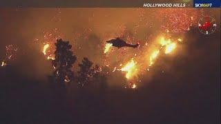 California Wildfires: Sunset Fire in the Hollywood Hills -- 6 p.m. update