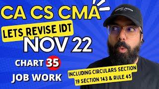 35 Job Work Including Circulars Section 19 Section 143 & Rule 45 |IDT GST Revision|CA Ramesh Soni