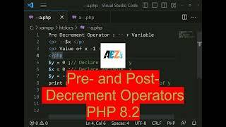 Difference between Pre  and Post  Decrement Operators - PHP 8.2 - AEZ-Tech