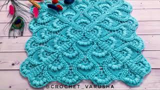 Волшебный квадрат крючком//Плед крючком//Crochet shawl//Узор для бактуса//