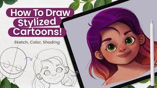 How To Draw A Stylized Cartoon Face • Digital Art Tutorial