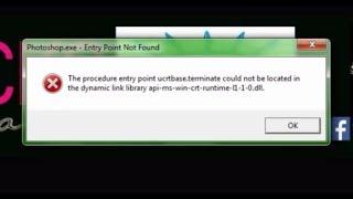 The procedure entry point ucrtbase terminate couldnot be located in dynamic link library-fix problem
