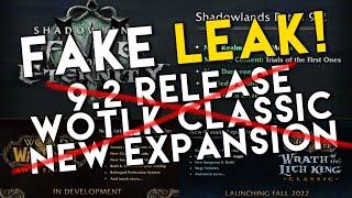 World of Warcraft LEAKS: New Expansion, WOTLK Classic release date  & Shadowlands 9.2