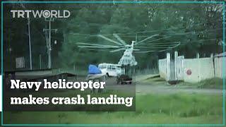 Mexican Navy helicopter makes crash landing