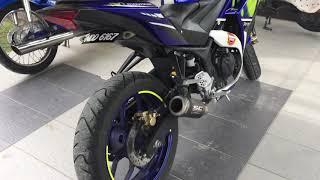 YAMAHA R25 MOVISTAR ORIGINAL SC PROJECT CRT CARBON EXHAUST MUFFLER SOUND