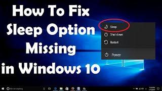 How To Fix Sleep Option Missing in Windows 10