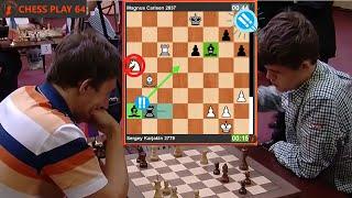  Carlsen’s INCREDIBLE KNIGHT TRAP! Sergey Karjakin vs Magnus Carlsen | World Blitz Chess 2012