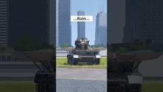 Rain in Open-top Tank