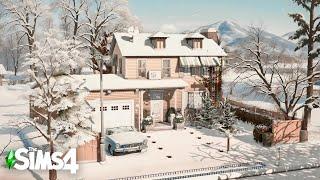 COZY WINTER HOUSE - Realistic Build - ASMR| The Sims 4 - no cc.