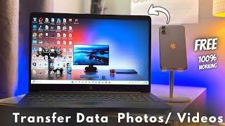 Transfer Photos/Videos from iPhone to Laptop || Transfer Data from iPhone to Windows PC 100% Free 