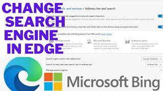 Change Search Engine in Microsoft Edge