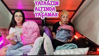 1 GÜN BOYUNCA YATAK ALTINDA KALMAK | EN SON ÇIKAN KAZANIR | EYLÜL LAL