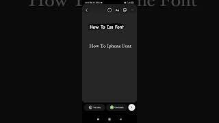 How To Ios Font With Android Phone️#short #shorts #fonts