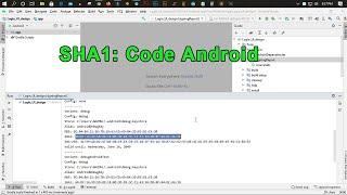 Android studio generate SHA1: fingerprint Code