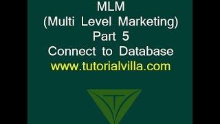 MLM(Multi Level Marketing) website using php part 5- Connect to database