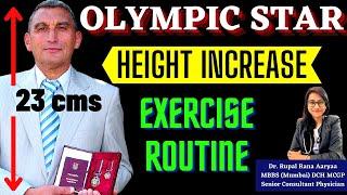 HEIGHT INCREASE AFTER PUBERTY? OLYMPIC STAR HEIGHT GROWTH EXERCISE ROUTINE - tips by Rustam Akhmetov