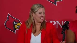 Louisville HC Dani Busboom-Kelly, Charitie Luper & Reese Robins recap their 3-0 win vs Tennessee