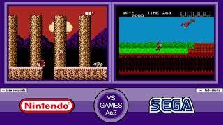 Rygar (NES VS Master System) - Side By Side Comparison Graphics