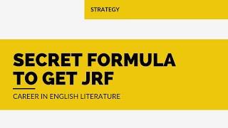 Secret Formula to Get JRF | A Simple Girl's Journey | NTA NET JRF