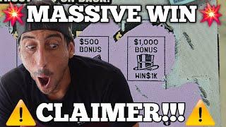 CLAIMER!!! MASSIVE WIN ON THE NEW MONOPOLY SECRET VAULT | Scratch Life