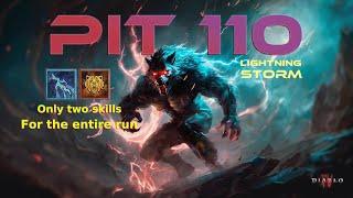 Werewolf Lightning Storm PIT 110 Clear (No Holy Bolts)// Diablo 4 Druid Build