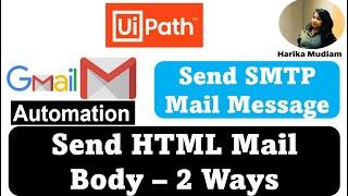 Send GMail using UiPath "Send SMTP Mail Message"
