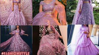 Lavender Colour Lehenga Designs | Light Purple Colour Lehengas| Bridal Lehenga Ideas | #fashionstyle