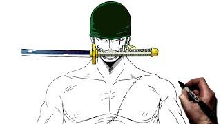 How To Draw Zoro | Step By Step | One Piece