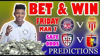 Football Prediction Today 07-03-2025 |  Betting tips Today | Mig predictions | Safe Investments