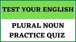 Plural Nouns Practice - Quiz