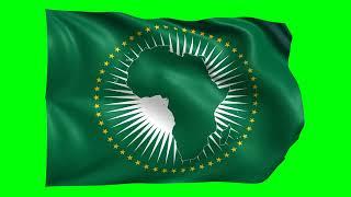 African Union Waving Flag Green Screen Animation | 3D Flag Animation | Royalty-Free